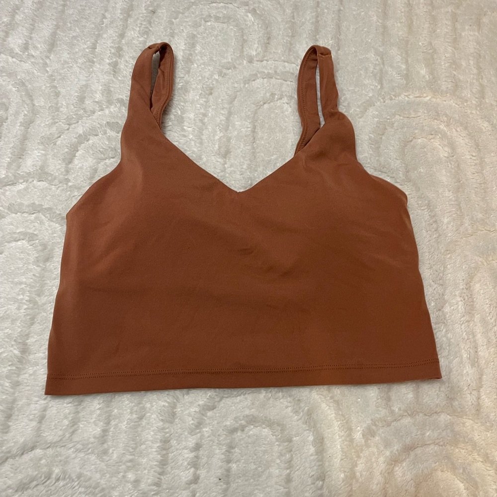 Offline by Aerie Women's Burnt Orange Tank Top with removable cups
